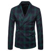 New Fashion Dark Plaid Men's Suit