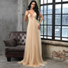 Deep V-neck Hollow Sexy Mopping Sequin Evening Dress