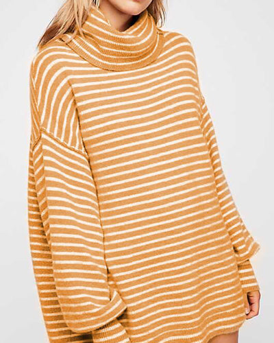 Fashion Striped Long-Sleeved Sweater