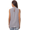 Women's double-layer high-neck sleeveless chiffon shirt