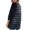 Fashion PU Leather Faux Fur Patchwork Long Sleeve Coat