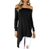 Off Shoulder Irregular Long Sleeve Sweatshirt