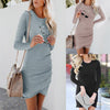 Long Sleeve Round Neck Sexy Bodycon Dress