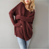 O-Neck Long-Sleeved Solid Color Sweater