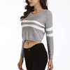 V-Neck Striped Color Matching Sweater