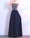 Off-Shouldered Split Slim Long Evening Dress