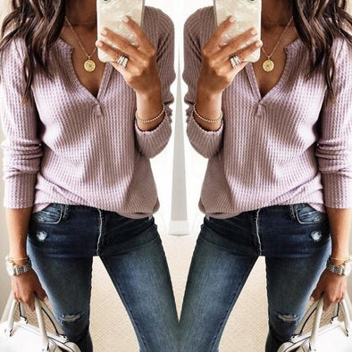 Loose V-Neck Sweater