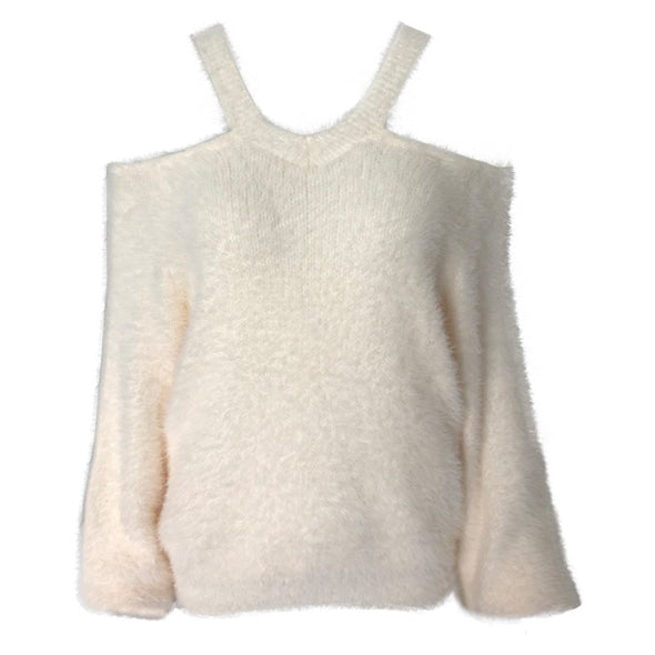 Sexy Strapless Shoulder Halterneck Round Neck Sweaters