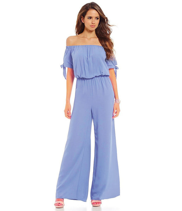 Women's off-the-shoulder jumpsuit