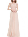 Round Neck Patchwork Ruched  Hollow Out Plain Evening Dress