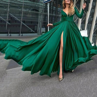 Women's V-neck Slim Sexy Evening Dress