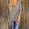 Asymmetric Hem Tassel  Plain Cardigans