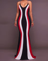 Women's Sleeveless Sling Evening Dress