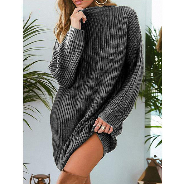 Solid Color O-Neck Loose Sweater