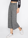 New casual plaid bow Ankle-Length Pants wide leg pants