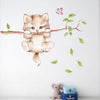 Cartoon Cat Branch Wall Sticker