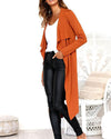 New Irregular Lapel Long Sweater