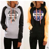 Letter Printing Patchwork Hit Color Hoodies