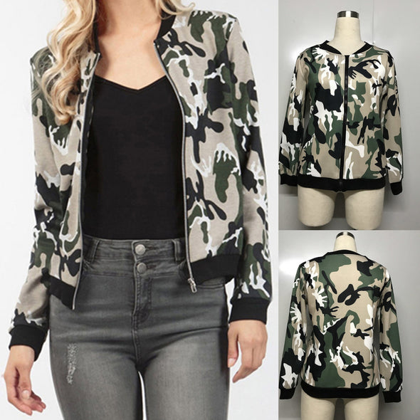 Women's Camouflage Printed Jacket