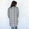 New Plaid Deep V-neck Long Sleeve T-Shirt