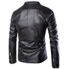 New Large Size Stand Collar Leather Men's Jacket