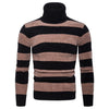 New Turtleneck Slim Men's Striped Turtleneck Sweater