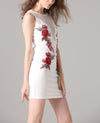 Embroidered Sexy Splicing Bodycon Dress