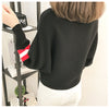 O-Neck Long-Sleeved Loose Bat Sleeve Sweater