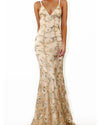 Women's Sexy V-neck Sling Sequin Evening Dress