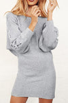 Fashion Loose Plain Round Neck Long Sleeve Sweater