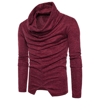 New Heap Turtleneck Solid Color Men's Sweater