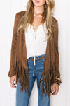 Snap Front Tassel  Plain Cardigans