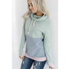 Colorblock Hooded Long Sleeve Sweater