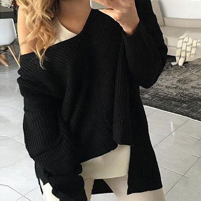 Fashion Simple Autumn Pure Color Sweater