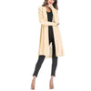 Collarless Plain  Long Sleeve Cardigan