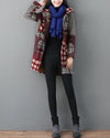 Printed Hooded Cardigan Coat