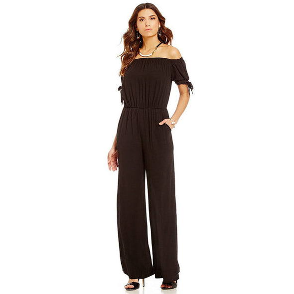 Women's off-the-shoulder jumpsuit