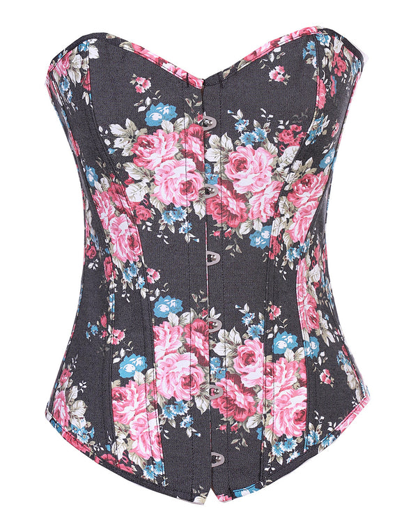 Women's Tube Top Print Corset