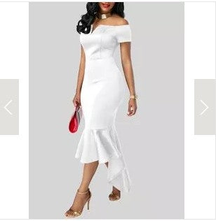 Slim Off Shoulder Long Sleeve Bodycon Dress