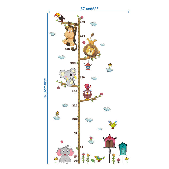 Cartoon Animal Height Wall Sticker