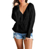 Twisted V-Neck Sweater Pullover Sweater