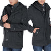 Men's Single-Breasted Hooded Windbreaker Jacket