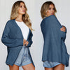 Knitting Pocket Long Sleeve Loose Cardigan Outwear