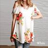 Bell sleeve Print Cold Shoulder T-shirt