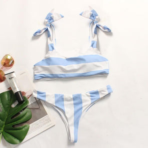 Cotton Stripe All Seasons Sexy Bikinis