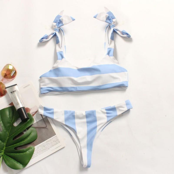 Cotton Stripe All Seasons Sexy Bikinis