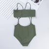 Character Bandage Solid Color Fashion Bikinis