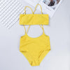 Character Bandage Solid Color Fashion Bikinis