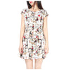 Chiffon Sleeveless Print Mini Round Neck Floral Dresses