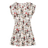 Chiffon Sleeveless Print Mini Round Neck Floral Dresses